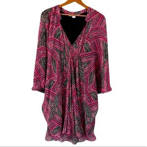 Diane von Furstenberg Silk Pink Fleurette Dress in Diamond Maze Size 6